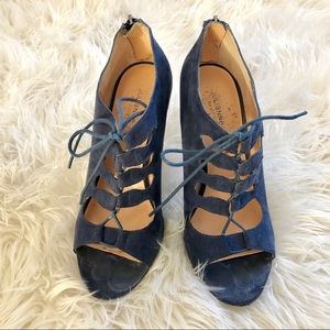 Blue lace up pumps- sole society Julianne Hough